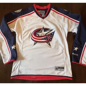 Reebok Women's Premier NHL Jersey Columbus Blue Jackets Team White sz S